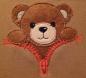 Preview: Doodle Applikationsdatei Teddy mit Reissverschluss